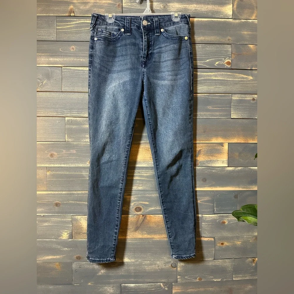 True Religion Blue Women’s Halle High-Rise Super Skinny Jeans - Picture 3 of 7